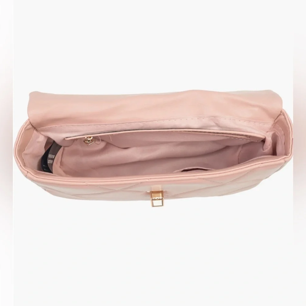 Badgley Mischka Blush Pink Diamond Quilted Crossbody Bag - NWT